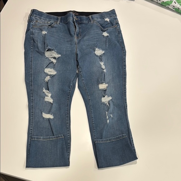 torrid Denim - Torrid Distressed Blue Jeans